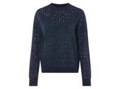 Swetry damskie - esmara® Sweter ażurowy damski (Niebieski, M (40/42)) - miniaturka - grafika 1