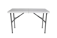 Stoły ogrodowe - Stół Cateringowy Składany Walizka 122 Cm Biały - miniaturka - grafika 1