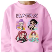 Bluzy dla dziewczynek - BLUZA DZIECIĘCA K-POPOWE ŁOWCZYNIE DEMONÓW HUNTRIX 134-140 BAWEŁNIANA - miniaturka - grafika 1