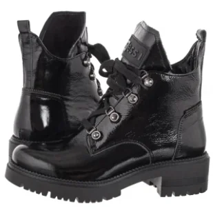 Botki Czarne Lakierowane 24704 711 (NE412-a) Nessi - Botki damskie - miniaturka - grafika 1