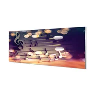 Tablice i flipcharty - Ochronny panel do kuchni + klejCzarne nuty 125x50 cm - miniaturka - grafika 1