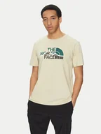 Koszulki męskie - The North Face T-Shirt Mountain Line NF0A87NT Beżowy Regular Fit - miniaturka - grafika 1