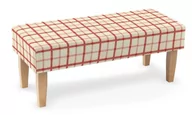 Ławki do przedpokoju - Dekoria.pl Dekoria.pl Ławka ecru tło czerwona kratka 100 × 40 × 40 cm Avinon 197-131-15 - miniaturka - grafika 1