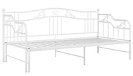 Łóżka - Metalowe rozkładane łóżko rustykalne kolor biały 90x200 cm S0-M79 - miniaturka - grafika 1