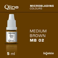 Pozostałe akcesoria kosmetyczne - Pigment do microbladingu brwi Bioevolution Qline Pro Microblading Medium Brown MB 02 5ml - miniaturka - grafika 1
