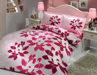 Pościel - Pościel satyna bawełniana HELEN PINK - miniaturka - grafika 1