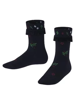 FALKE Unisex dziecięce skarpety z motywem Country Flower zrównoważona bawełna wełna cienkie wzory 1 para, niebieski (Midnight 6414), 23-26 - Skarpetki damskie - miniaturka - grafika 1