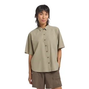 Damska koszula z krótkim rękawem Jack Wolfskin SIERRA QUEST SS SHIRT W stone - L - Koszule damskie - miniaturka - grafika 1