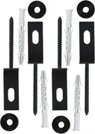 Akcesoria do ogrodzeń - Polbram Łącznik typu O Steel Group 18 x 10 x 3 cm czarny ocynk 4 szt. - miniaturka - grafika 1