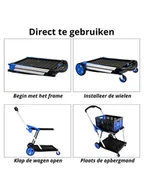 Torby i wózki na zakupy - Designnest Wózek w kolorze czarno-niebieskim na zakupy - 53 x 70 x 63 cm - miniaturka - grafika 1