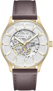 Zegarek Zegarek męski KENNETH COLE KCWGX0057901 brązowy klasyczny skeleton - Zegarki męskie - miniaturka - grafika 1