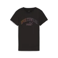 Koszulki sportowe damskie - Damska koszulka ESS+ LOGO LAB PUMA Black - miniaturka - grafika 1