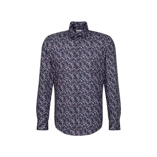 Seidensticker Męska koszula slim fit z długim rękawem, szary, 39 - Koszule męskie - miniaturka - grafika 1