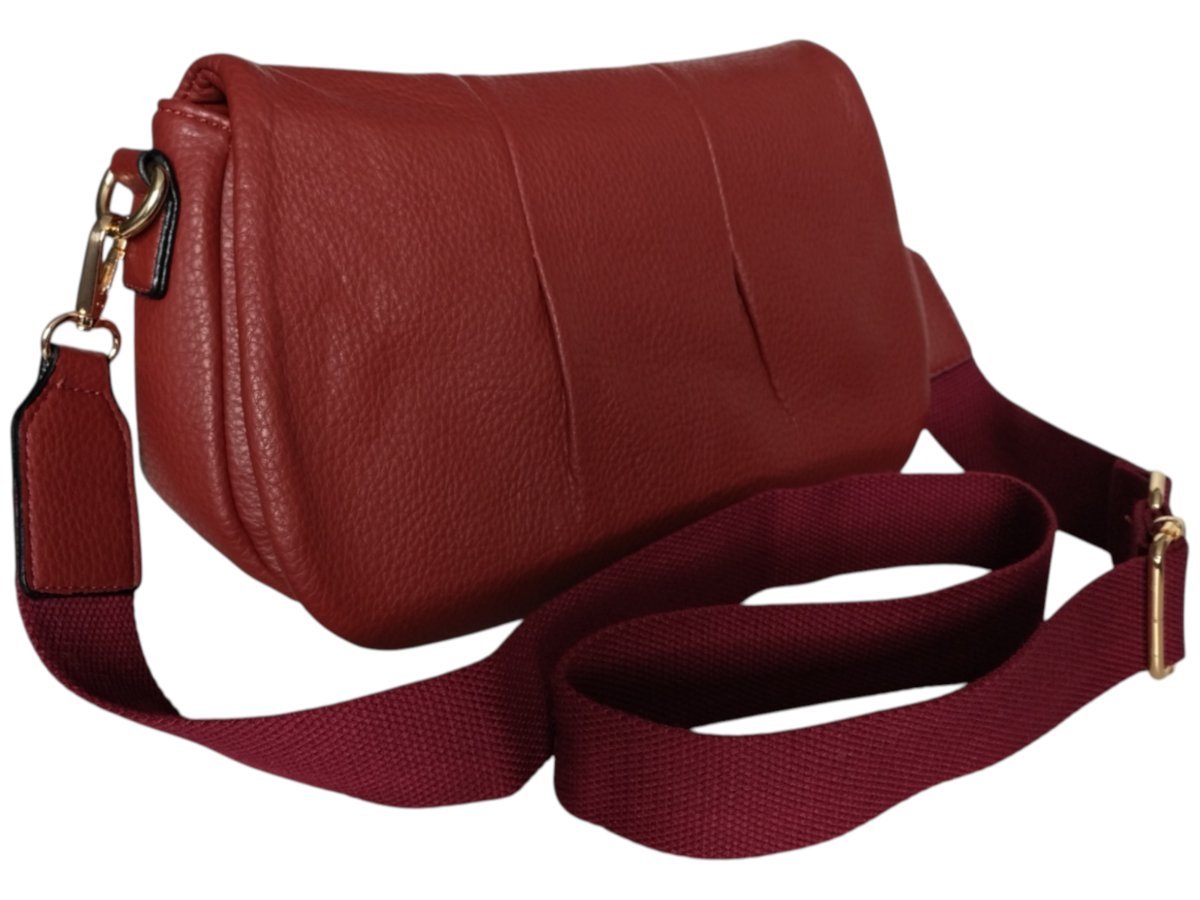 Torebka Damska, Miejska Mała Listonoszka Na Ramię, Kolor Czerwony