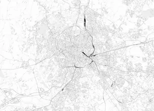 Nice Wall Rzym - czarno-biała mapa miasta - fototapeta 320x230 FX3352 - Fototapety - miniaturka - grafika 1