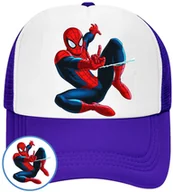 Czapki i chusty sportowe męskie - CZAPKA Z DASZKIEM SPIDERMAN DLA DZIECI NA LATO NIEBIESKA BEJSBOLÓWKA - miniaturka - grafika 1