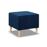 Pufy i podnóżki - Pufa, podnóżek, Blank Kronos, 51x51x40 cm, granatowy - miniaturka - grafika 1