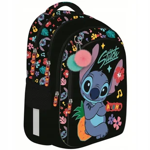 Zestaw 3w1 St.Majewski Stitch Black Aloha Plecak Piórnik saszetka Worek - Nerki - miniaturka - grafika 1