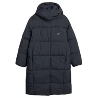 Kurtki i kamizelki sportowe damskie - Płaszcz damski 4F Down Jacket F588 Rozmiar: M / Kolor: czarny - miniaturka - grafika 1