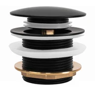 Wanny - Rea Korek wannowy uniwersalny Klik-Klak Rea Czarny - miniaturka - grafika 1