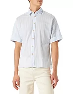 Koszule męskie - Springfield Męska koszula Slub Special w paski, nadruk niebieski, M - miniaturka - grafika 1