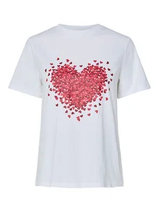 Pieces T-Shirt Maria 17155082 Biały Relaxed Fit - Koszulki i topy damskie - miniaturka - grafika 1