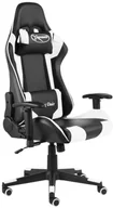 Fotele gamingowe - Czarno-biały obrotowy fotel gamingowy K7-L54 - miniaturka - grafika 1