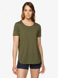 Koszulki i topy damskie - Benetton T-shirt w kolorze khaki - grafika 1