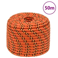Żeglarstwo - vidaXL Linka żeglarska, pomarańczowa, 14 mm, 50 m, polipropylen - miniaturka - grafika 1