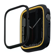 Akcesoria do smartwatchy - UNIQ etui Moduo Apple Watch Series 4/5/6/7/8/SE 44/45mm czarny-musztardowy/midnight-mustard - miniaturka - grafika 1