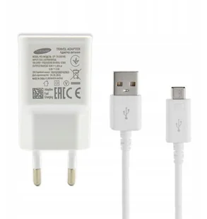 EP-TA20EWE + kabel ECB-DU4AWE ładowarka sieciowa Samsung 2A micro-usb 1m biały bulk - Ładowarki do telefonów - miniaturka - grafika 1