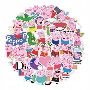 Zestaw naklejek motywacyjnych dla dzieci Świnka Peppa 50 sztuk - Zabawki kreatywne - miniaturka - grafika 1