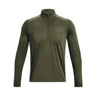 Bluzy męskie - Męska Bluza UNDER ARMOUR UA TECH 2.0 1/2 ZIP 1328495-392 – Oliwkowy - miniaturka - grafika 1