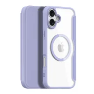 Etui i futerały do telefonów - Etui Dux Ducis Skin X Pro na iPhone 16 z MagSafe i klapką - fioletowe - miniaturka - grafika 1