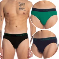 Majtki męskie - Slipy Męskie 3 PARY majtki bawełniane LAMA - XL - miniaturka - grafika 1