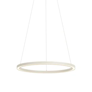 QAZQA Lampa wisząca Design Beżowa 60cm z LED Ściemnianą 3-stopniowo - Girello - Lampy sufitowe - miniaturka - grafika 1