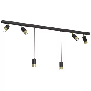 Luminex Link 3886 plafon lampa sufitowa 6x8W GU10 czarny/brązowy - Lampy sufitowe - miniaturka - grafika 1