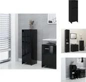 Szafki łazienkowe - vidaXL Szafka łazienkowa czarna 30x30x95 cm materiał drewnopochodny - Zestawy mebli łazienkowych - miniaturka - grafika 1