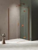 Kabiny prysznicowe - Kabina prysznicowa uchylna prawa kolor miedziany 100x120 cm K-4637 New Trendy Nesta Copper Brushed - miniaturka - grafika 1
