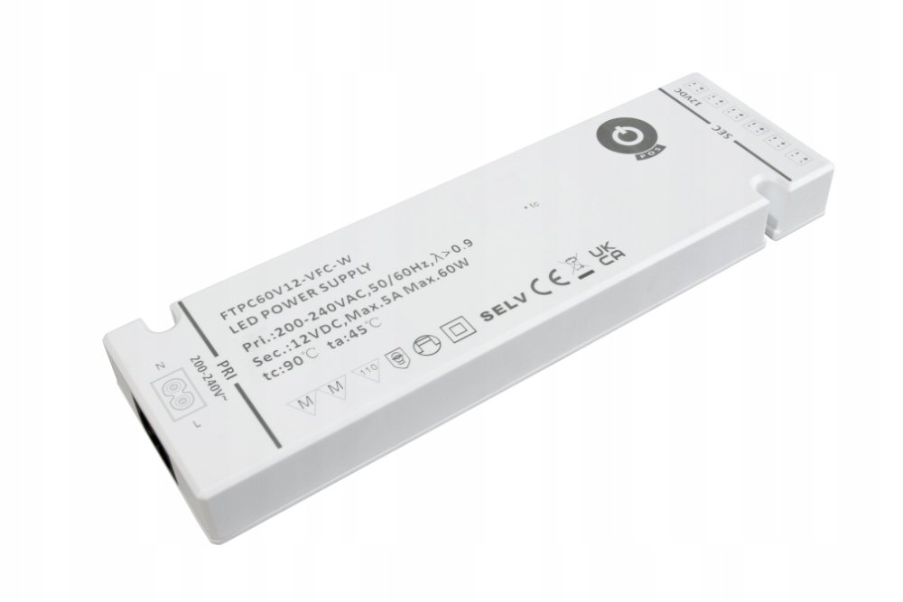 POS Zasilacz 5A 60W 12V IP20 FTPC60V12-VFC-W .
