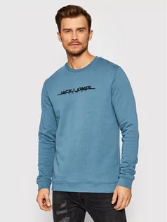 Bluzy męskie - Jack&Jones PREMIUM Bluza Graphic Logo 12197602 Niebieski Regular Fit - grafika 1