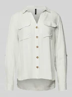 Koszule damskie - Bluzka koszulowa o kroju regular fit z czystej wiskozy - miniaturka - grafika 1