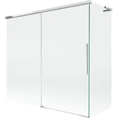 Parawany nawannowe - Mexen Rox L parawan nawannowy 2-skrzydłowy rozsuwany 170 + 75 x 150 cm, transparent, chrom - 8C9L-170-075-01-00 - miniaturka - grafika 1