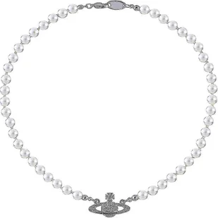 Rhinestone Faux Planet Saturn Pearl Naszyjnik kompatybilny z biżuterią damską, fałszywy perłowy kołnierz wisiorek Naszyjnik męski z urokiem kompaty... - Naszyjniki męskie - miniaturka - grafika 1