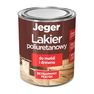 Farby i impregnaty do drewna - Lakier poliuretanowy do mebli i drewna bezbarwny połysk 0.5 l Jeger - miniaturka - grafika 1