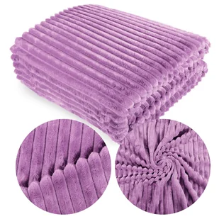 Koc 160 x 200 Mikrofibra Tłoczona Ardea Pasy 46 - Koce - miniaturka - grafika 1