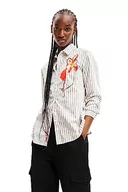 Bluzy damskie - Desigual Damska bluza Cam_Florenca, biały, M - miniaturka - grafika 1