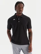 Koszulki męskie - Kappa Polo Logo Sharas Mss 302B3D0 Czarny Regular Fit - miniaturka - grafika 1