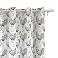 Zasłony - Zasłona SPRING wzór SP04 | kogut i kura 150 x 160 cm tkanina zaciemniająca - miniaturka - grafika 1