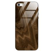Etui i futerały do telefonów - Etui drewniane iPhone 5/5s/Se Premium Wood Chocolate Forestzone Glass - miniaturka - grafika 1